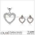 OUXI Rhodium plated bridal jewelry set with Austrian crystal S-20119
